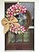 DECORA 10Pcs/Bag PU Holland Mini Tulip Artificial Flower Real Touch for Wedding,Room,Home,Hotel,Party Decoration (Double Pink)