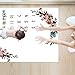 Baby Monthly Milestone Blanket - Floral Plush Fleece Baby Photography Backdrop Memory Blanket for Newborns Large - New Moms Set