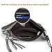 Lecxci Womens Small Leather Crossbody Bag, Zipper Clutch Phone Wallet Purse with [3 Card Slots] for Women (Bronze Silver)