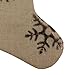 Valery Madelyn 21 inch Woodland Burlap Christmas Stockings with Snowflake and Faux Fur, Themed with Tree Skirt (Not Included)