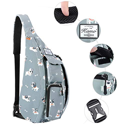 KAMO Sling Backpack - Travel Rope Bag Crossbody Pack for Women Men Teens - Waterproof Outdoor Shoulder Backpack for Trekking Bicycle Sport Hiking Camping