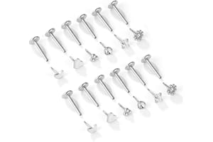 Gnoliew 18G 20G Threadless Stud Earrings Flat Back Push-in Tragus Labret Cartilage Medusa Conch Lip Piercing Jewelry 316L Sur
