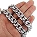 Trendsmax 14.5mm Heavy Frosted Matte Cut Curb Cuban Link Mens Chain 316L Stainless Steel Necklace 18-36inch