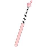 Retractable Teacher Pointer for Classroom Kids Reading, Dumero Extendable Finger Pointer Stick for School, Collapsible Finger Pointing Stick, Long Telescoping Hand Pointer, Pink