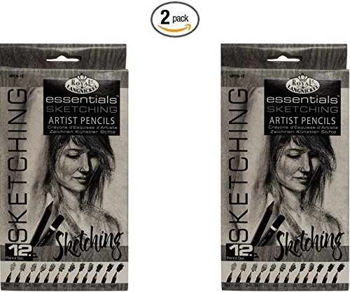 Royal & Langnickel Essentials Sketching Pencil Set, 12-Piece (2)