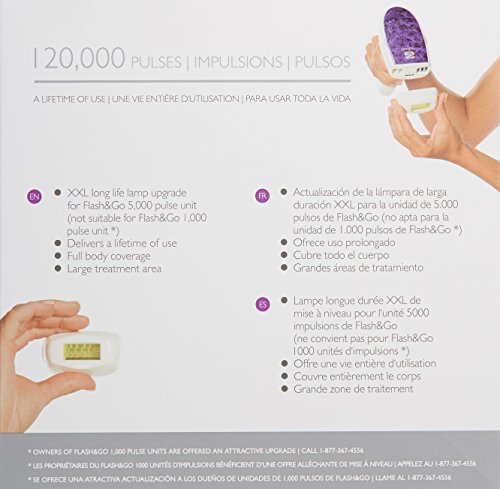 Silk'n Flash&Go Long Life Upgrade Kit Cartridge for At Home Permanent Hair Removal Device for Women and Men - 120,000 Pulses