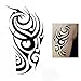 6 Large Tribal Temporary Tattoos Realistic Designs for Arm/Back/Shoulder Waterproof Body Art Removable Black Tattoo
