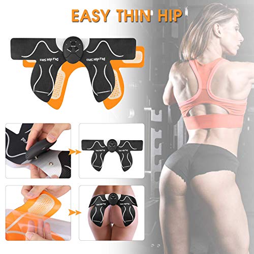 MOICO Butt Hips Trainer 2019 Upgrade Muscle Toner Fitness Training Gear Home Office Ab Trainer Workout Equipment Machine Fitness for Women Men,10pcs Free Gel Pads