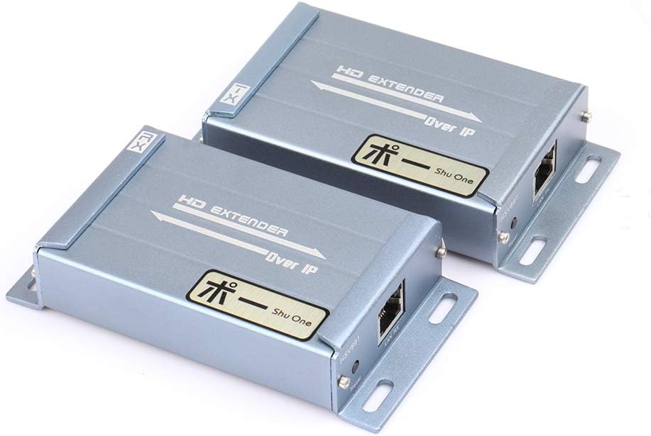 HDMI Extender HD 1080P Transmitter and Receiver With Audio Extractor Via Rj45 Cat5 Cat5e Cat6 Over Ethernet Cable TCP/IP Up To 393ft/150m for DVD,Blue Ray,TV Box