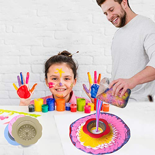 Plastic Pouring Strainers,Flower Acrylic Paint Strainers,Silicone Kitchen Sink Drain Basket for Painting Pouring Supplies and Creating Unique Patterns and Designs