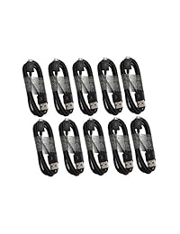 Samsung ecc1du6bbe ecb du4ebe 5 Feet Cable de carga micro USB, Paquete de 10, Negro