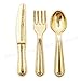 Odoria 1/12 Miniature Silverware Knife Fork Spoon 12Pcs Set Dollhouse Decoration Accessories, Gold