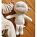 (Lovely Monkey)100% Certified Organic Cotton Fabric . Baby First Doll 11 inches (No Dyeing Natural Organic Cotton)