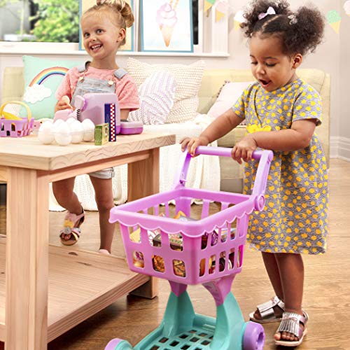 51aCNN7hzDL - Play Circle by Battat &ndash; Shopping Day Grocery Cart &ndash; 30-piece Toy Shopping Cart and Pretend Food Playset &ndash; Grocery, Kitchen and Food Toys for Toddlers Age 3 Years and Up