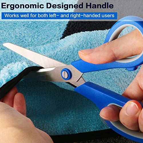 Scissors, VERONES 8 Inch Soft ComfortGrip Handles & Stainless Steel