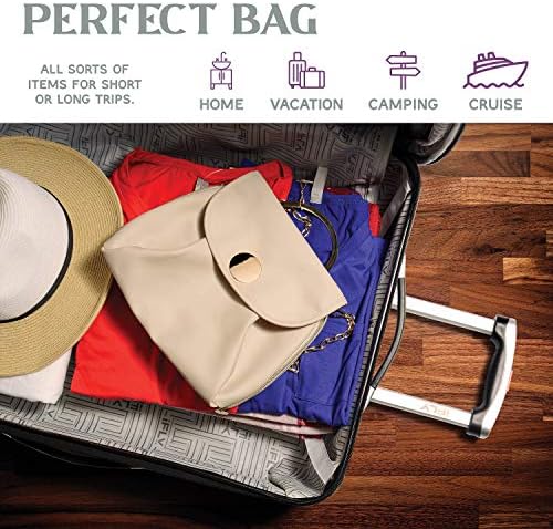 Chandelli Toiletry Bag Fashionable Makeup Bags for Women and Travel Size Toiletries use as a Travel Makeup Bag and Cosmetic Bag (Cream) 7 Chandelli Toiletry Bag Fashionable Makeup Bags for Women and Travel Size Toiletries use as a Travel Makeup Bag and Cosmetic Bag (Cream)