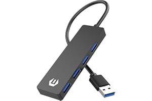 Tiergrade USB Hub, 4-Port USB 3.0 Hub with 5V/2.4A Power Delivery, Extra-Long USB Hub for Laptop and More