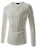 THK02 Mens Slim Fit Twist Tee Crew Neck Lightly See-Through Stretchy Tshirts