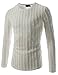THK02 Mens Slim Fit Twist Tee Crew Neck Lightly See-Through Stretchy Tshirts