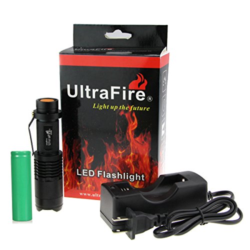 UltraFireÂ® Tactical Flashlight(rechargeable 18650 Battery Included and with Charger) - The Original 800 Lumen Ultra Bright, Handheld Flashlight LED 5 Mode Flashlight, Flashlight Torch