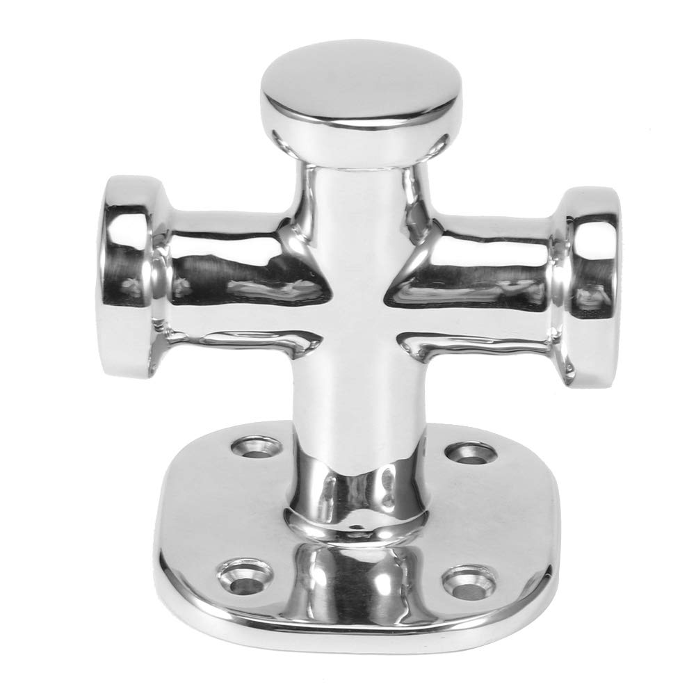 Bollard Cleat Mooring Bit, Stainless Steel Boat Cross Samson Post Bollard Mooring Bit, with Polished for Marine Yacht