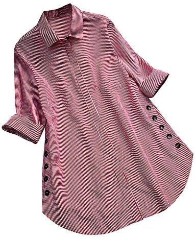 Gibobby Shirts for Women Plus Size Short Sleeve Casual Button Loose Floral Print Tunic Tops T Shirt Blouse
