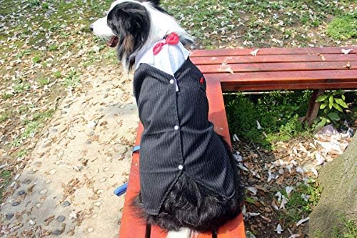 Huasen Doggy Costume Pet Clothes Big Dog Clothes Big Dog Tuxedo (Color : Black, Size : 6XL) Pet Dog Clothes