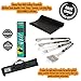 Heavy Duty BBQ Grilling Essentials | Kitchen Tools Bundle: Fork, Tongs, Spatula, Carrying Bag, FREE Bonus Mat. Extra Long Stainless Steel Handles | Easy Clean Up At Home or Camping | Gift Box for Men
