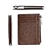 MEKU Men's Slim Leather Front Pocket Wallet Credit Card Holder Minimalist Thin Card Cover Case 8 Card Slots Coffee Xmas Gifts