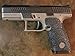 Sand-Paper-Pistol-Grips' (Brand) - Black Textured Rubber (Peel and Stick) Grip Enhancements for The CZ P-10 C - for Use with Small Palm Swell Grip Back Strap Only