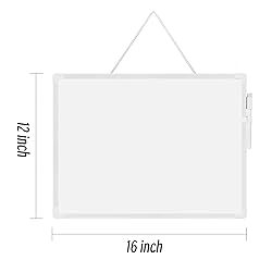 Double Sided Dry Erase Board for Wall, 16" x
