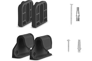 Retractable Baby Gate Replacement Parts, 78" W x 33" H Likzest Retractable Baby Gate Extensions (Including 2 x Latches + 2 x Brackets + 2 Set of Screws) for Retractable Gate (Black)