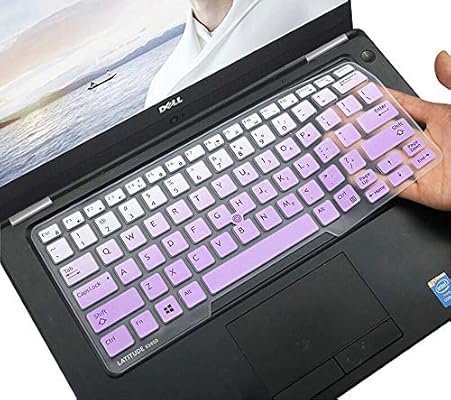 Dell Latitude Keyboard Cover For Dell Latitude E7450 E7470 E5470 E7480 E5450 5480 5490 7490 Dell 3340 340 Laptop Silicone Keyboard Skin Keyboard Protector Gradual Purple Us Layout With Pointing Amazon Sg Electronics