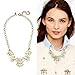 Fit&Wit Golden Tone Rhinestone Choker Crystal Statement Fashion Costume Necklace for Women