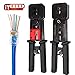 ITBEBE RJ45 Crimping Tool Made of Hardened Steel with Wire Cutter Stripping Blades and Textured Grips (RJ45 CRIMPER BLACK)