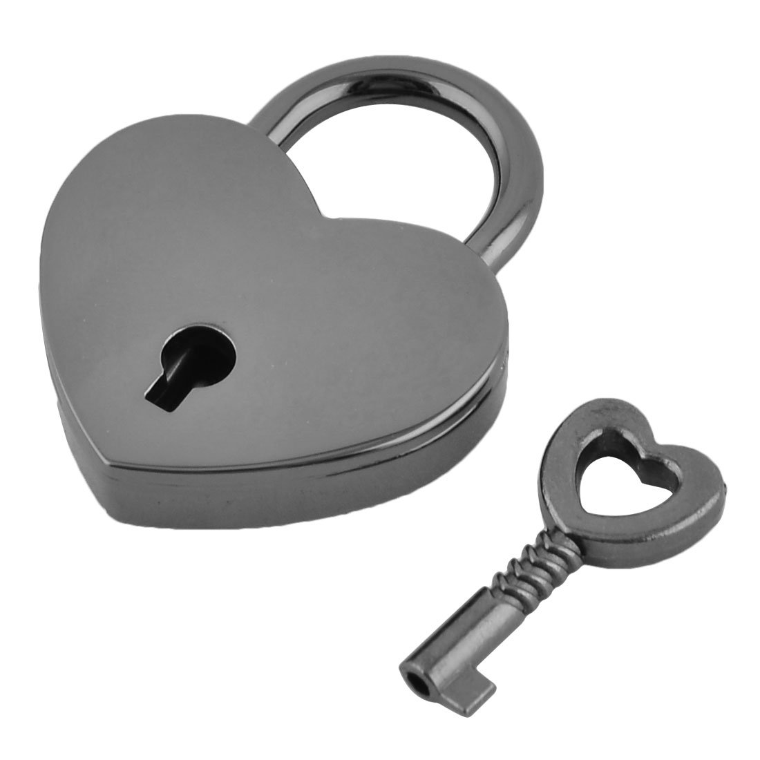 Sourcingmap Metal Heart Shaped Drawer Suitcase Security Lock Padlock Black