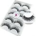 Luxurious Mink Fur 3D False Eyelash LASGOOS Design Natural Messy Thick Long Volume 100% Siberian Fluffy Light Weight Fake Eyelashes Makeup Multi-pack 5 Pairs/Box (A06)