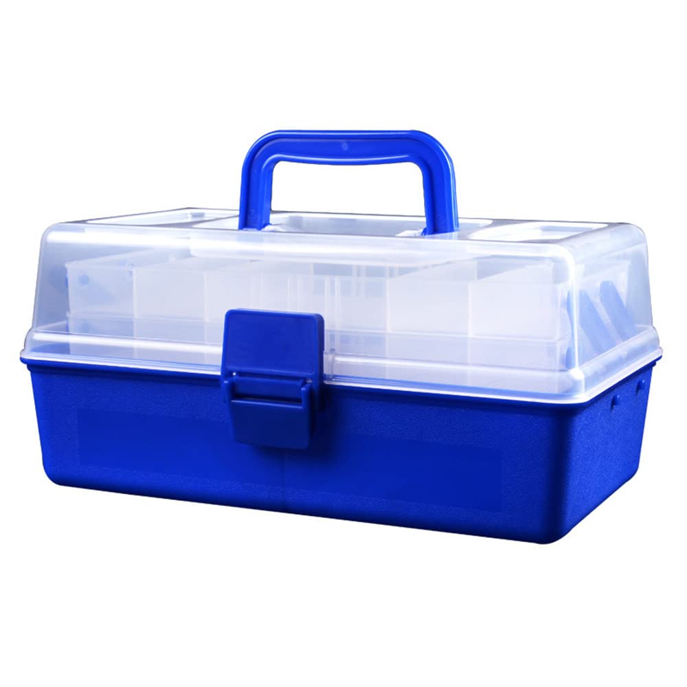 Lxoraziy Fishing Tackle Boxes - Multifunctional Fishing Storage Box with 2 Tray Cantilever for Tackle and Lures