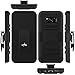 Galaxy S8 Plus Case, LK [Heavy Duty] Black Armor Holster Defender Full Body Protective Hybrid Case Cover with Belt Clip for Samsung Galaxy S8 Plus