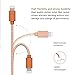 iPhone 6S Charger, 3 Pack Lightning Cable, 6 Ft F-color™ Braided Apple Certified Lightning iPhone Charger for iPhone 6S 6 Plus 5S 5S 5 iPad Air 3 Mini 4 iPad Pro iPod Touch 5 Orange Green Blue