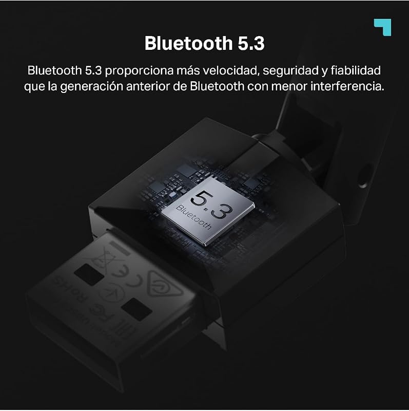 UB500 Plus - Adaptador WiFi USB, Bluetooth 5.3, con Antena, Nano
