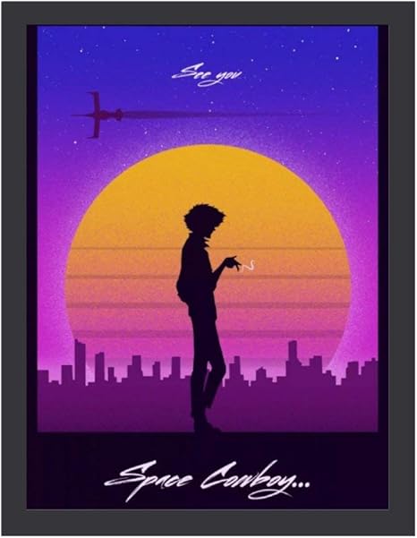 Amazon Com Ddhhyy 80s Retro Style Cowboy Bebop Spike Spiegel See You Space Home Wood Framework Art Prints Wall Decor Photos Posters Prints
