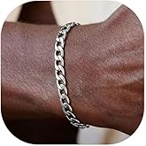 ChainsPro Men Sturdy Figaro/Cuban Chain Bracelet, 6/9/13mm Width, 7.48/8.26inch Length, 316L Stainless Steel/18K Gold Tone/Black- Send Gift Box