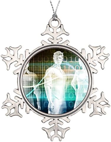 Travel Along Tree Branch Decoration Confident Photo Snowflake Ornament