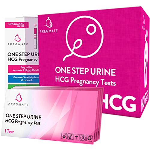 PREGMATE 100 Pregnancy HCG Test Strips One Step Urine Test Strip Combo Predictor Kit Pack (100 HCG)