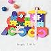 DOUYYE Education Letter and Number Toy, Interactive Kids Play Game ,Wooden Blocks Train Shape Jigsaw Puzzles Toys for 3 4 5 year old and Up Boys Girls Toddlers Preschool Children Babies (26 pcs)
