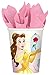 Disney Princess Belle Beauty and The Beast Party Pack. Contains 24 Belle Plates, 24 Cups, 32 Party Lunch Napkins. Bundle of 8.