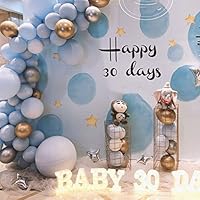 Boy Baby Shower Blue Yellow Macaron Golden Metallic Balloon 17FT 10In Arch Garland Kit for Birthday Party Wedding Graduation Retirement Anniversary Organic Party Centerpiece Background Decorations