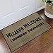 FloorMatShop Harry Potter Wizards Welcome Muggles Tolerated Novelty Carpet Nylon Indoor Welcome Entrance Mat Approx. 2' x 3' Surged Edge Made in The USA