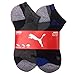 Puma Men's Low Cut All Sport No Show Socks 6-Pair (Shoe Size 12-16, Black/Grey)